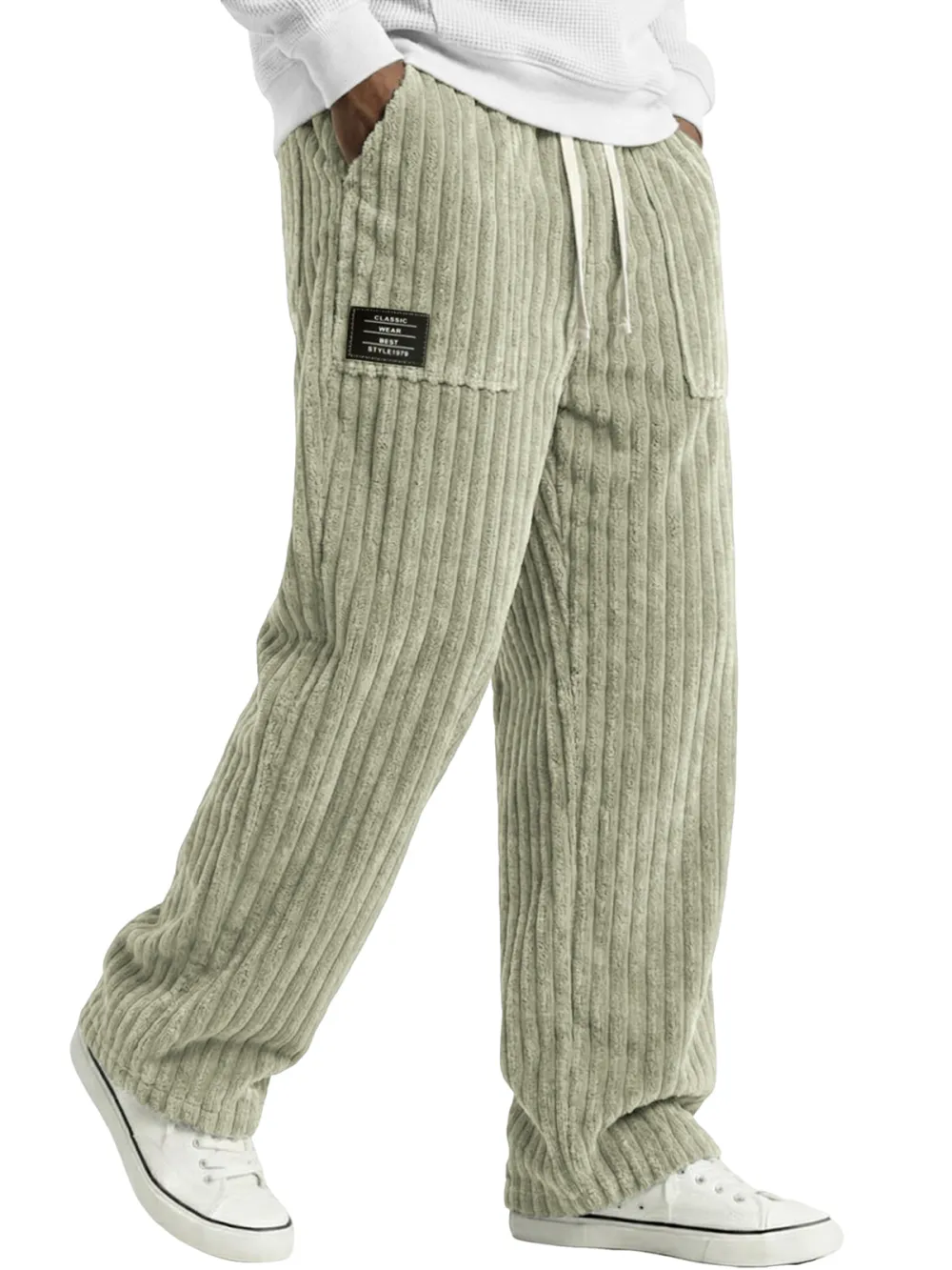 Corduroy Pocket Seamed Pants