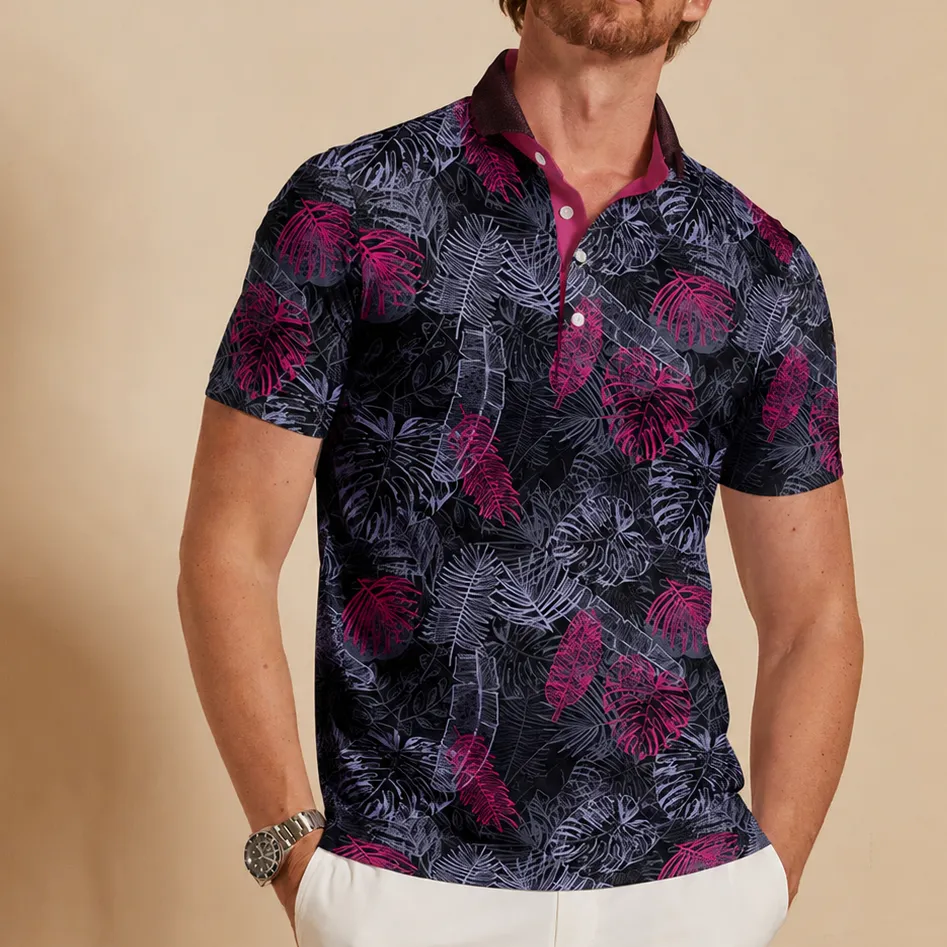 Active Sport Short Sleeve Button Up Polo Shirt