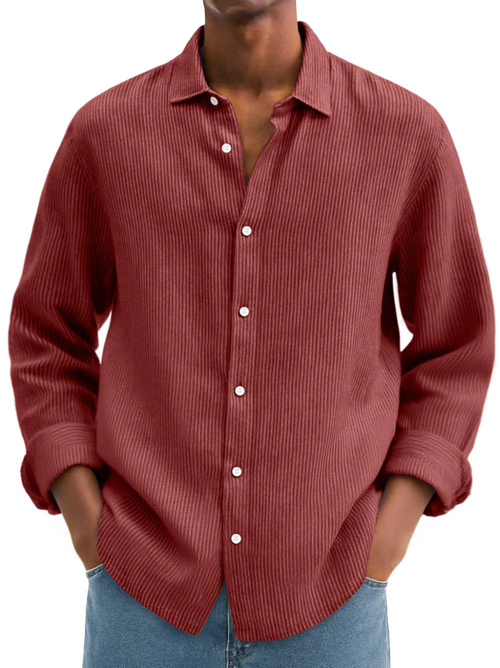 Clean Cut Corduroy Long Sleeve Shirt