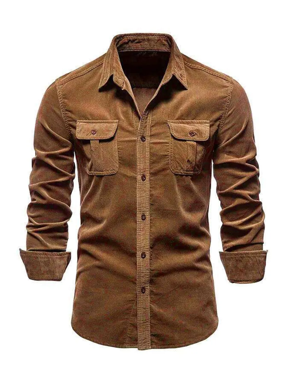 Structured Corduroy Double Pocket Shirt