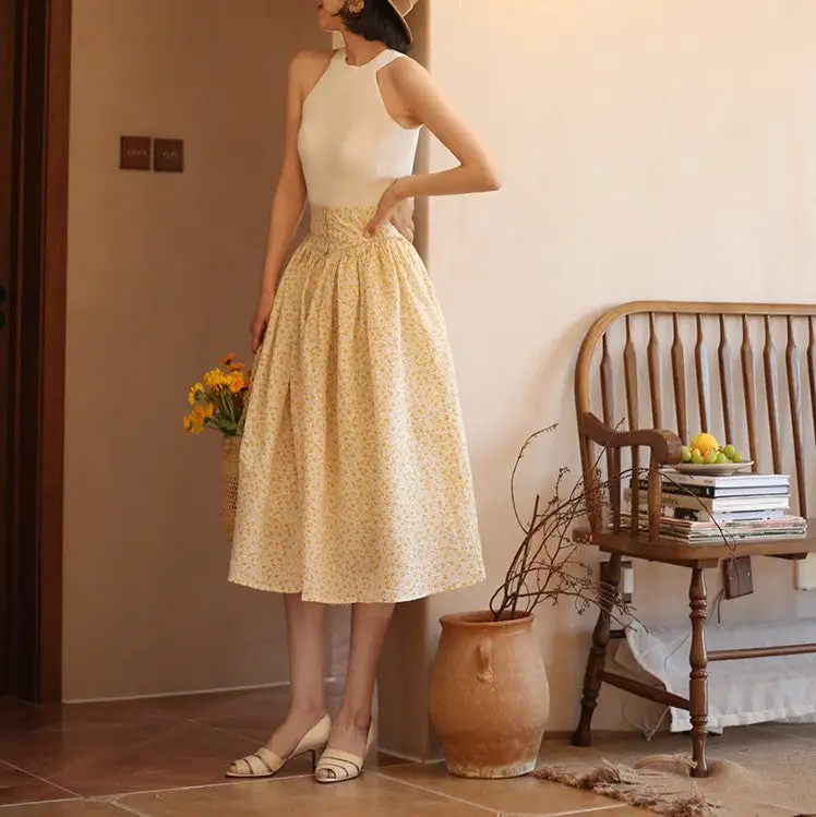 Smart Commuter Everyday Casual Floral Skirt
