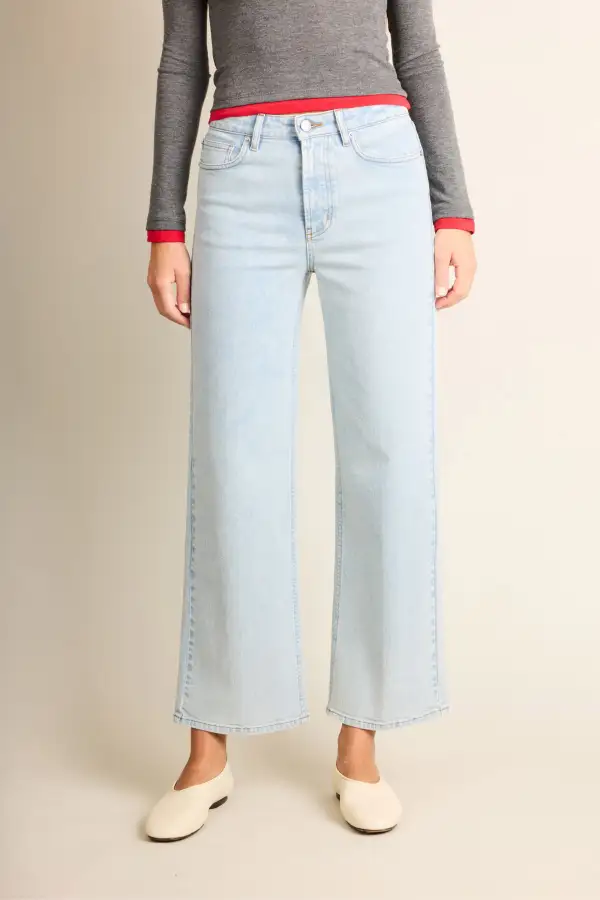 Women's Relaxed Slim Flare Wide Leg Jeans