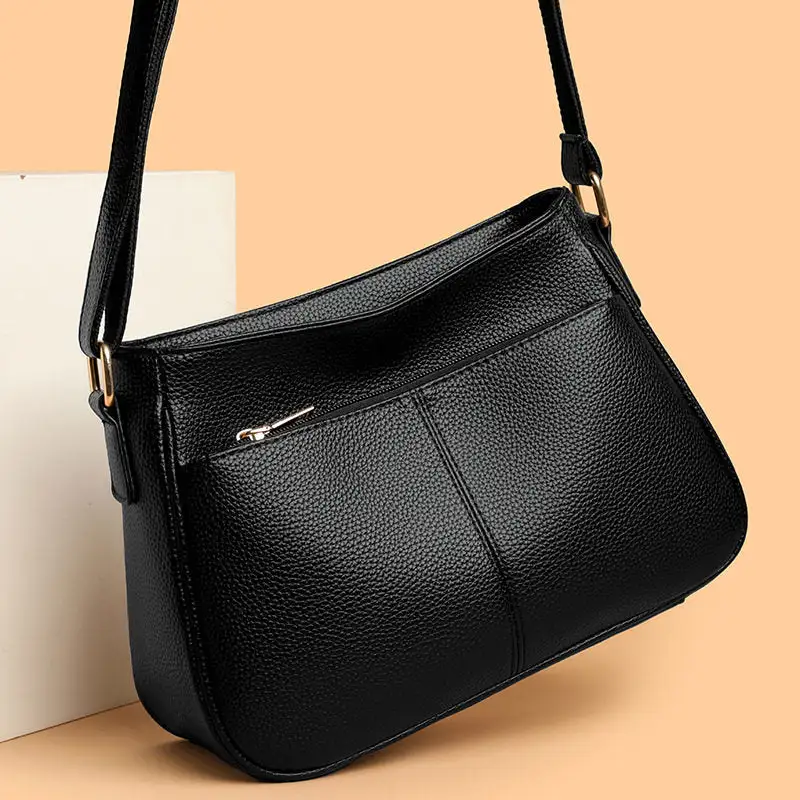 Leather Shoulder Bag for Large Capacity Tote Purse