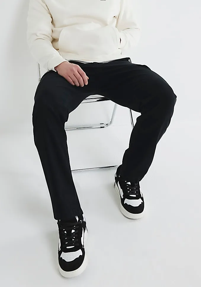 Men's Black Regular Multi-Pocket Overalls
