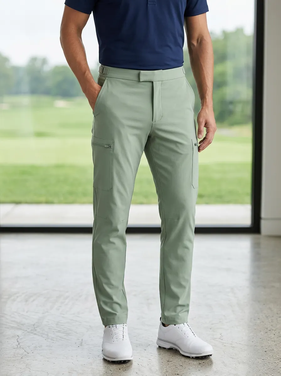 Men's Golf Lover Sage Green Cargo Style Golf Pants
