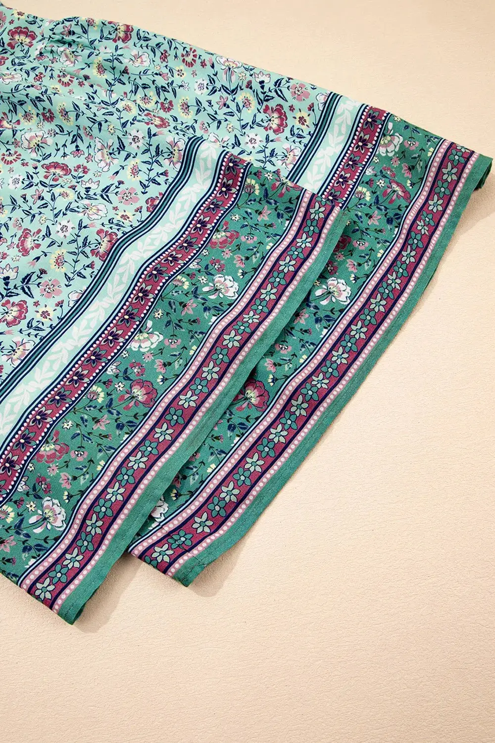 Bohemian Floral Ruffle Bottom Spaghetti Strap Accessory