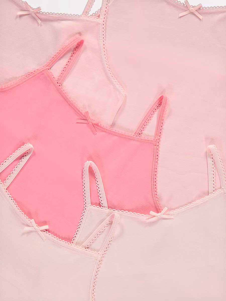 Pink Cami Vests 5 Pack detail 1