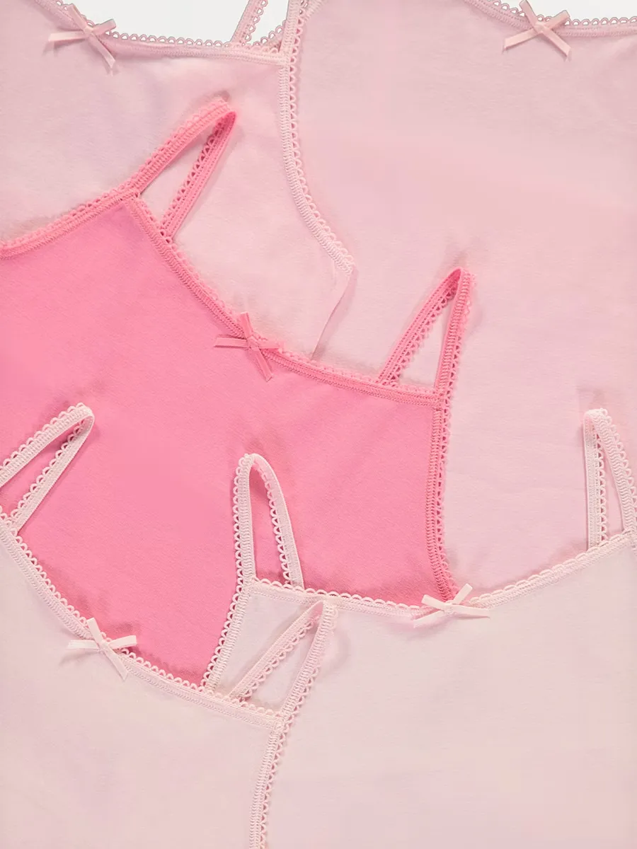 Pink Cami Vests 5 Pack