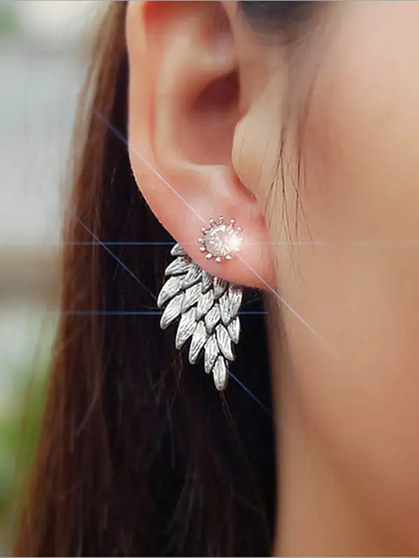 Layered Sunburst Accent Earrings