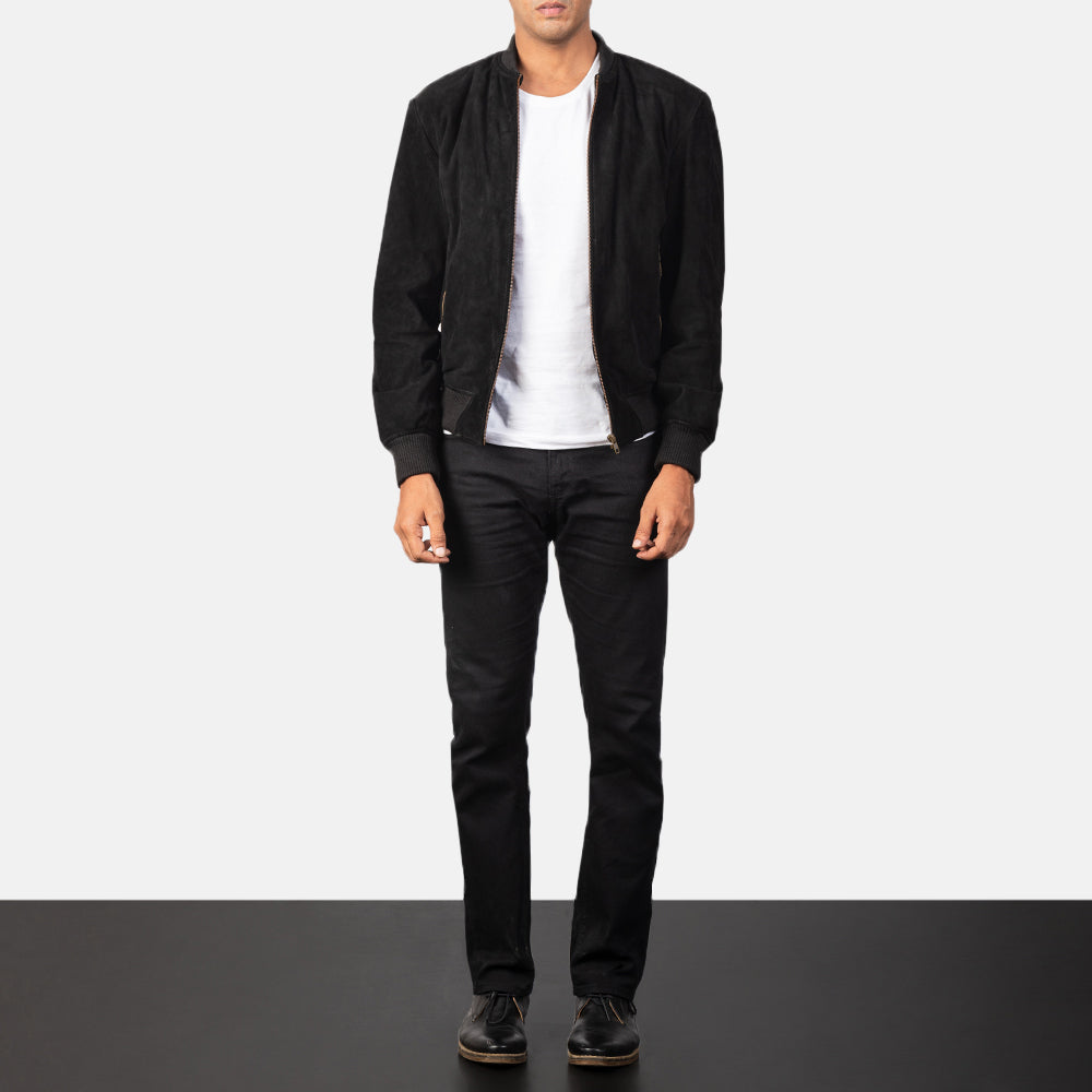 Men's Casual Bomber Suede Jacket
