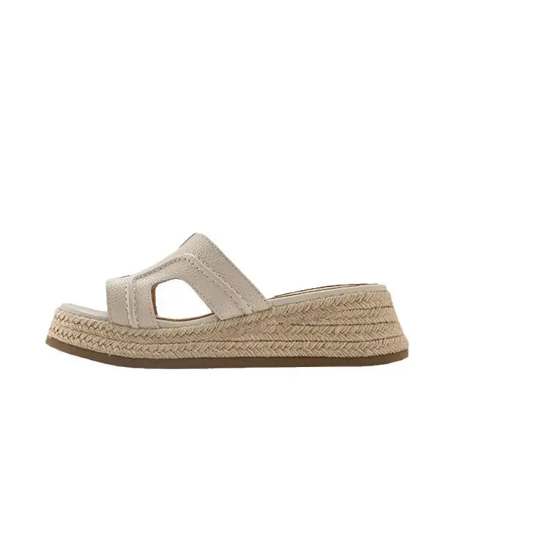 Open Toe Wedge Slide Sandals