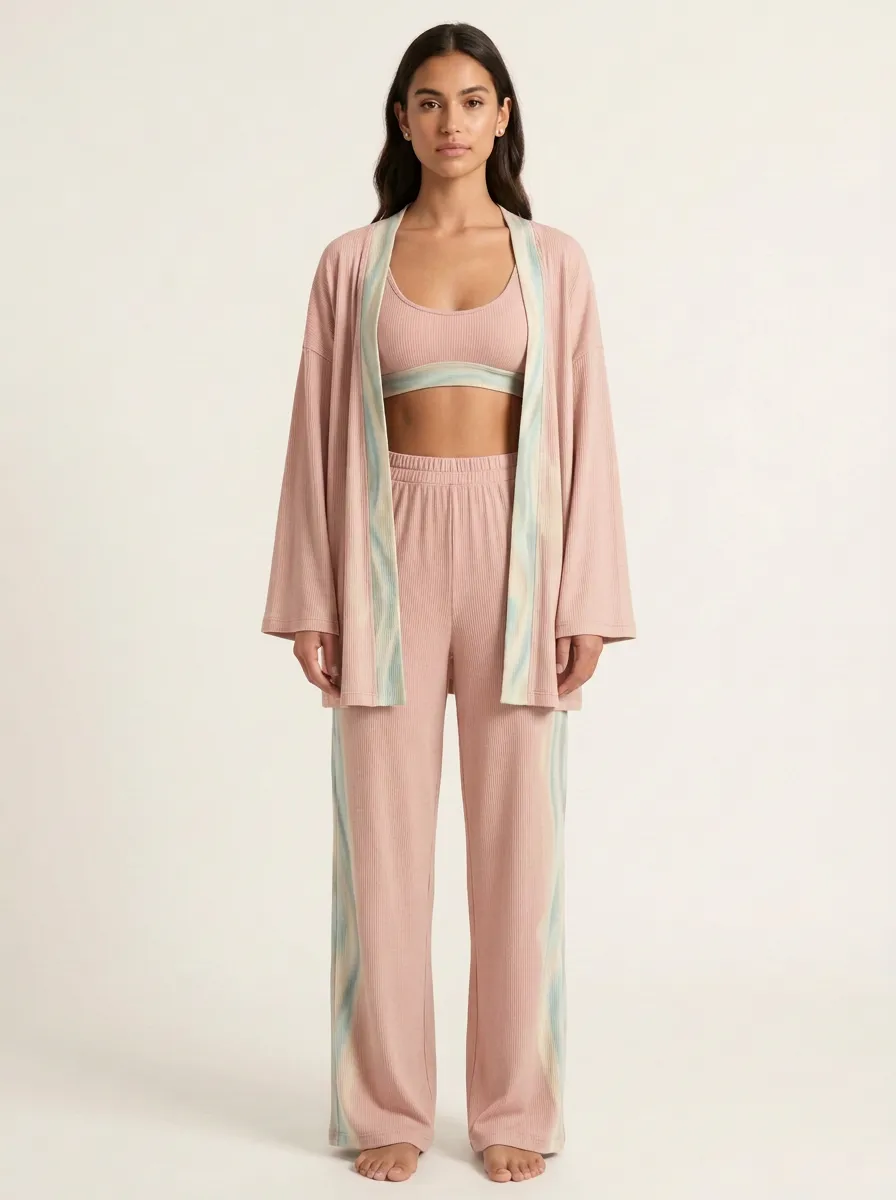 Wavy Cardigan Lounge Set