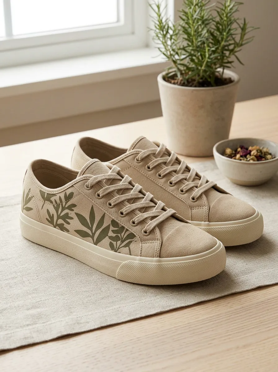 Women's Relaxed Botanical Nature Lover Leaf Skate Shoes