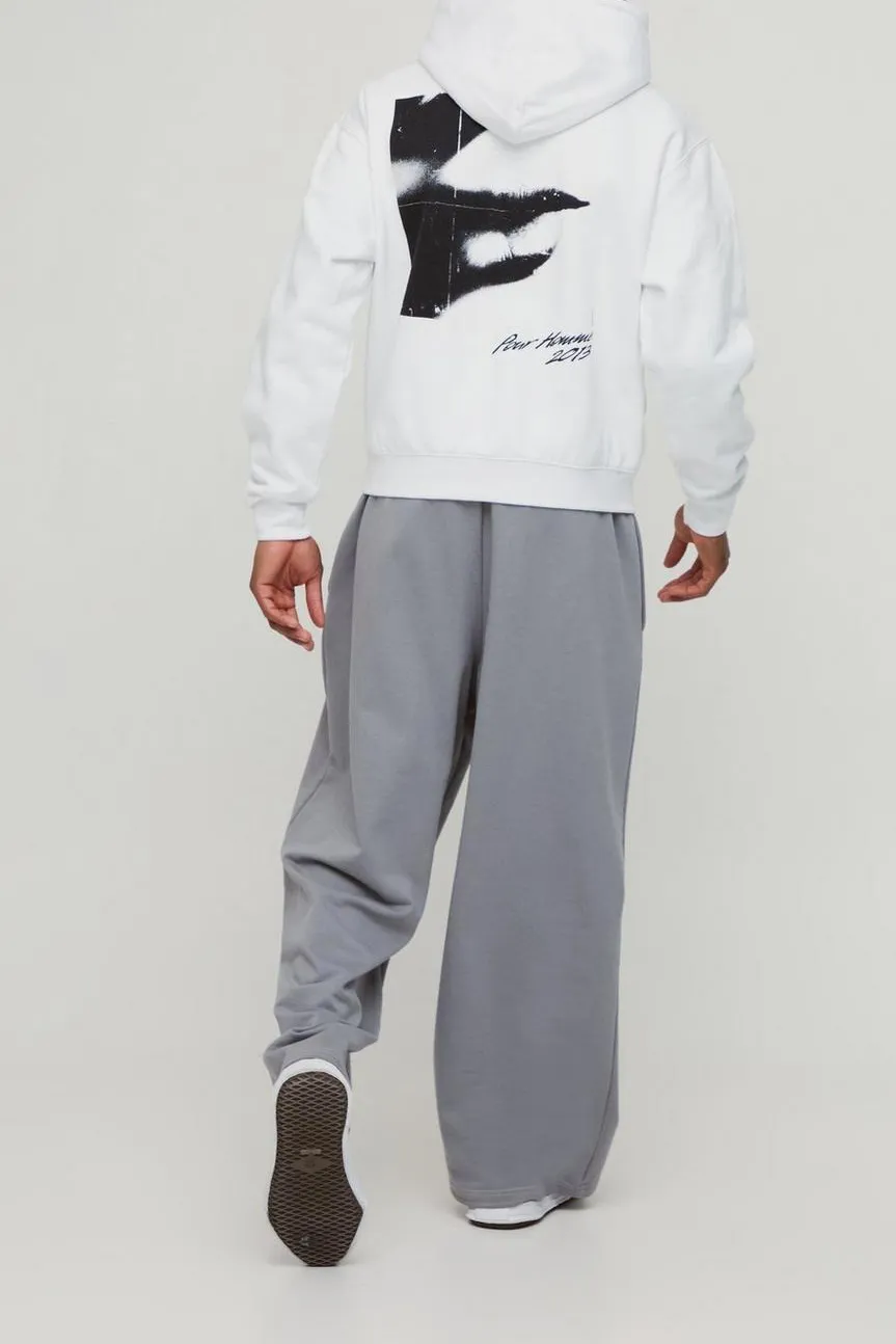 Daily Oversized Boxy Abstract Box Graphic Hoodie Fall And Winter