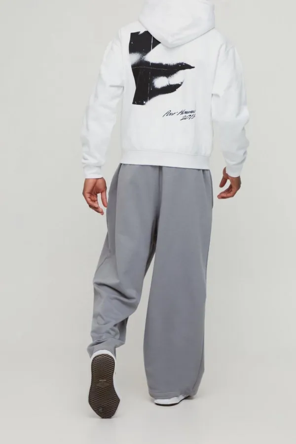 Daily Oversized Boxy Abstract Box Graphic Hoodie Fall And Winter