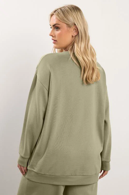 Light Khaki Green Sweatshirt detail 3