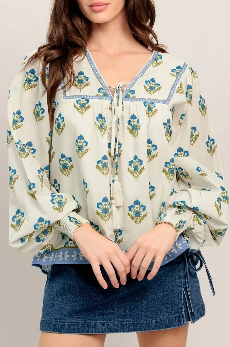 Floral Women's Blouse Top