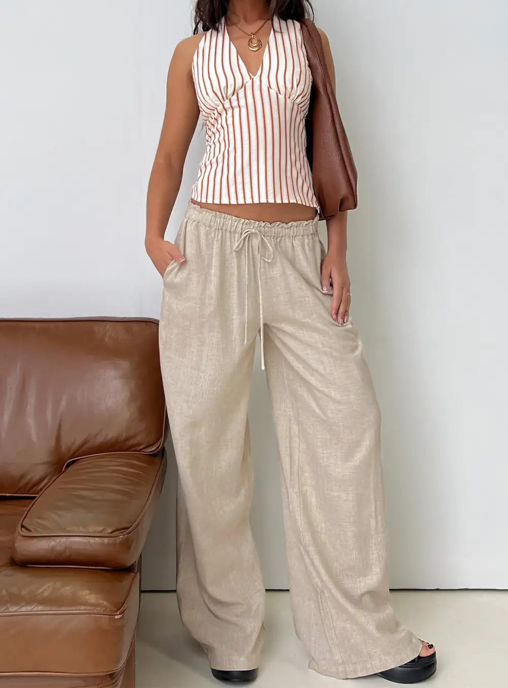 Seascape Oversize Wide Leg Pants
