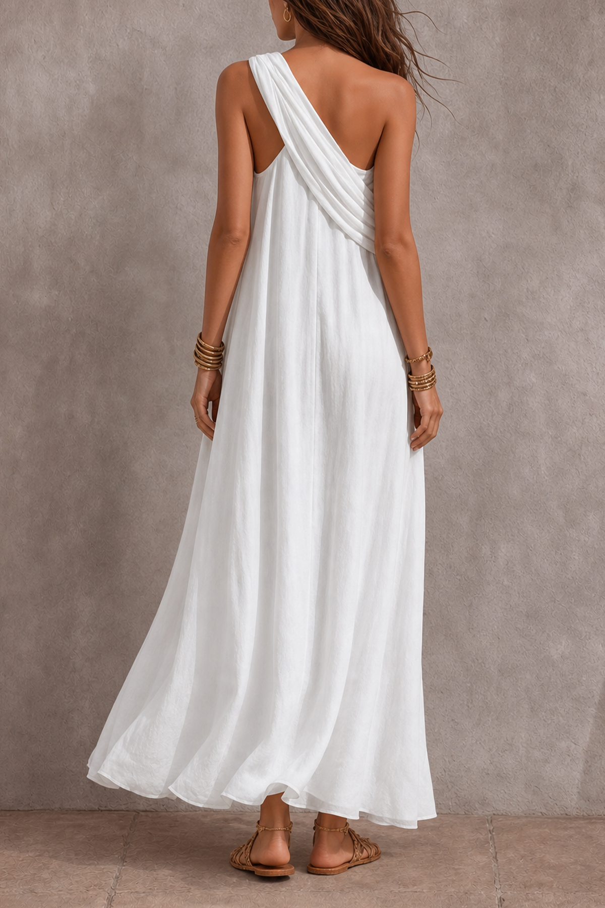 Classic One Shoulder Maxi Dress
