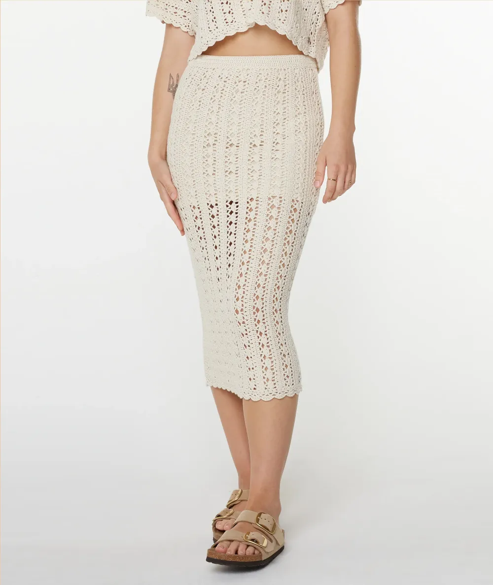 Ribbed Knitted Ladies' Skirt