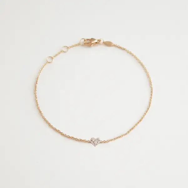 Classic Diamond Heart Bracelet