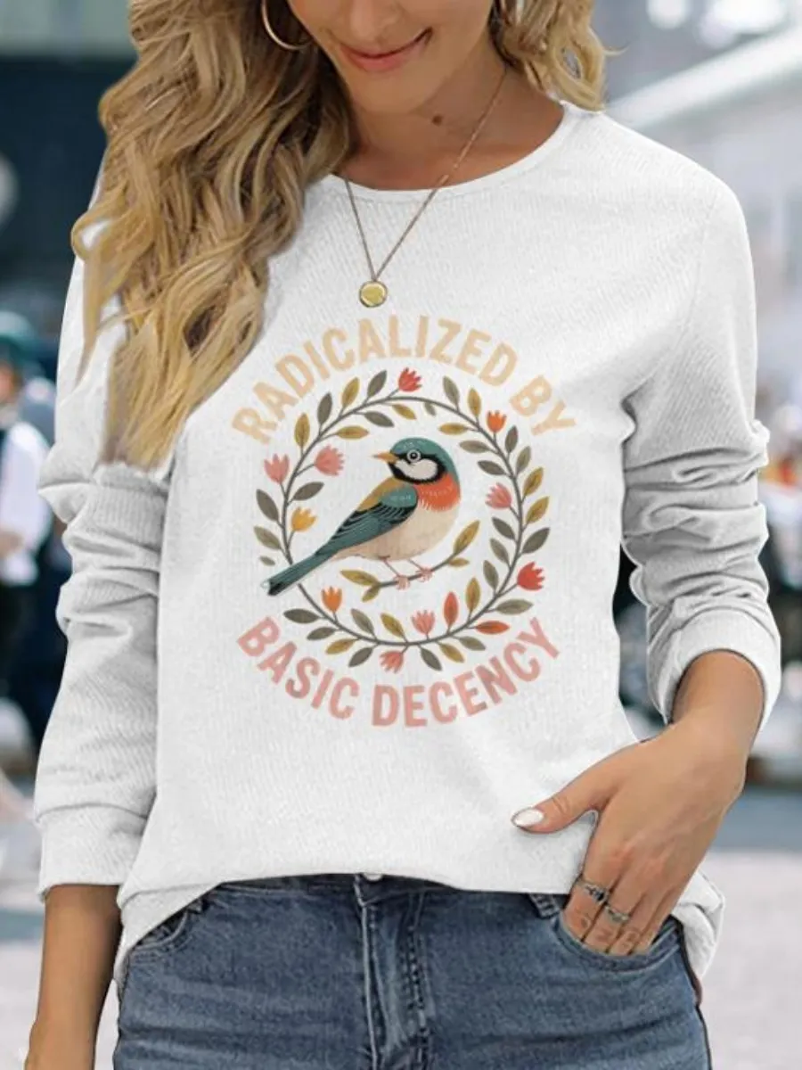 Floral Wreath Bird T-Shirt