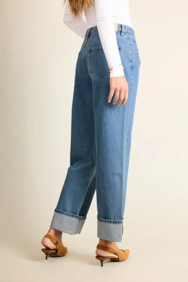 Women's Classic Boyfriend Straight High Waist Jeans