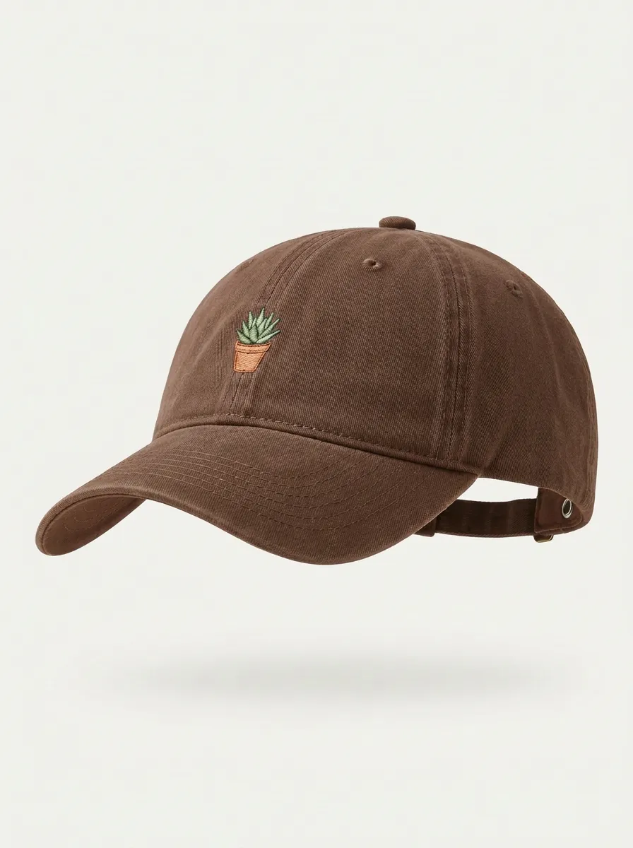 Classic Plant-Lover Succulent Embroidered Unisex Baseball Cap