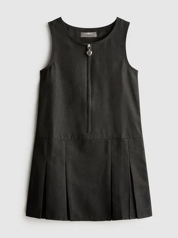 4-7yrs | 2pk Pleated School Pinafore Dresses