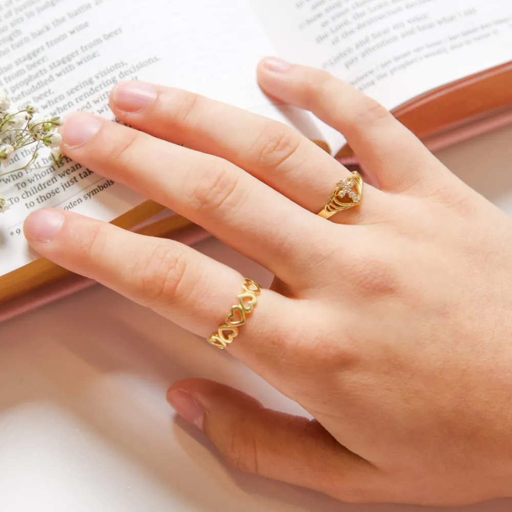 Polished Heart Statement Ring