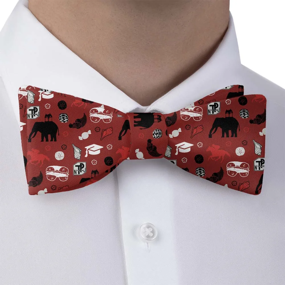 Garden Elephant Heritage Motif Bow Tie
