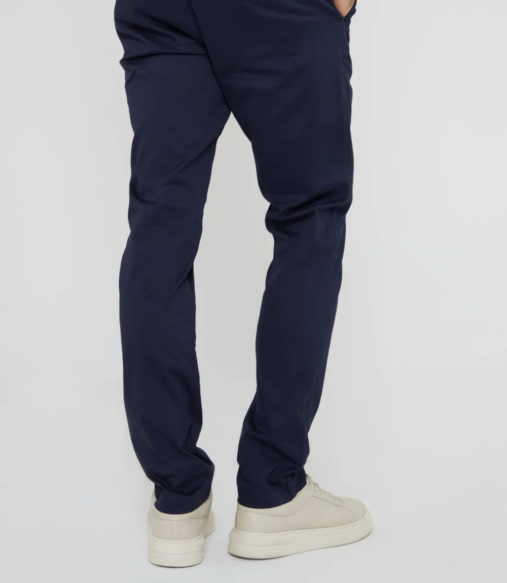 Men's Navy Slim-Fit Chino Pants