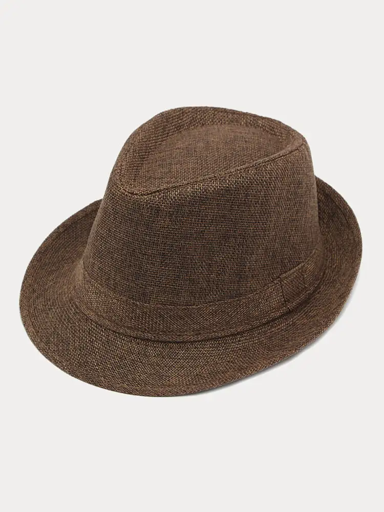 Beach Sun Protection Cotton Fedora Hat