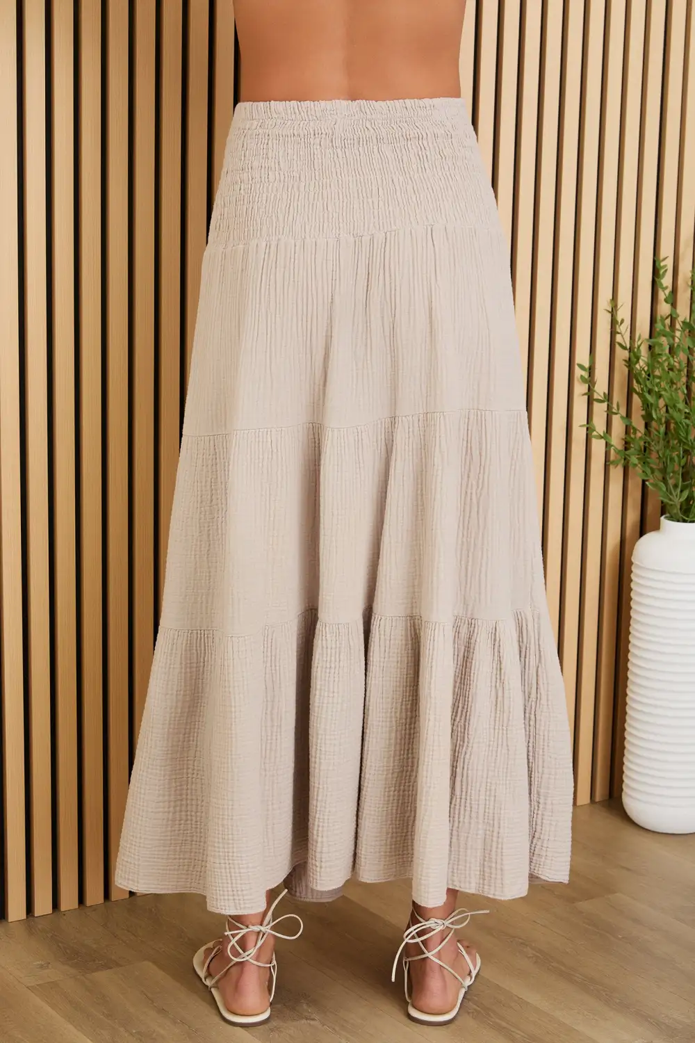 Refined Tiered Maxi Skirt