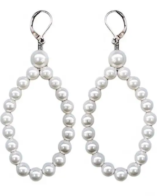 Statement Pearl Refined Drop Earrings