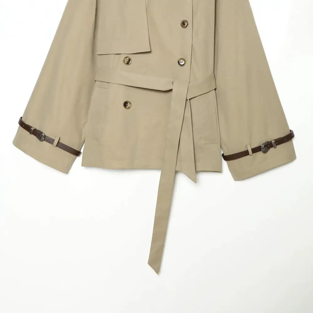 Tailored Cropped Trench Coat