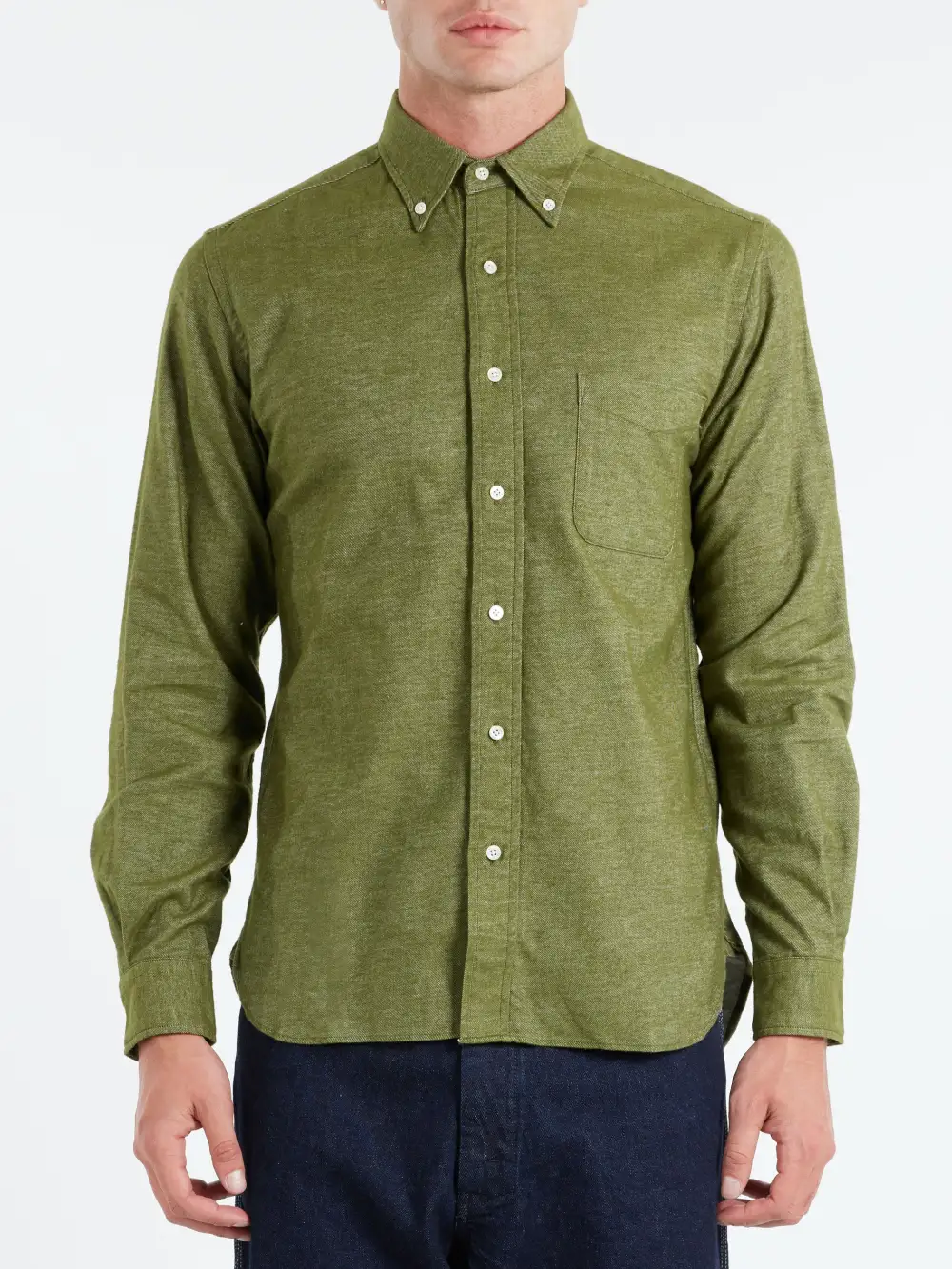 Men's Flannel Button Down Collar Shirt