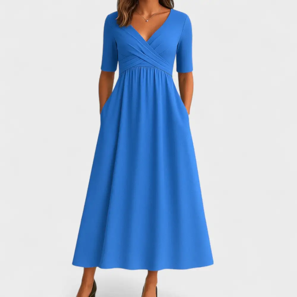  Refined Wrap Maxi Dress
