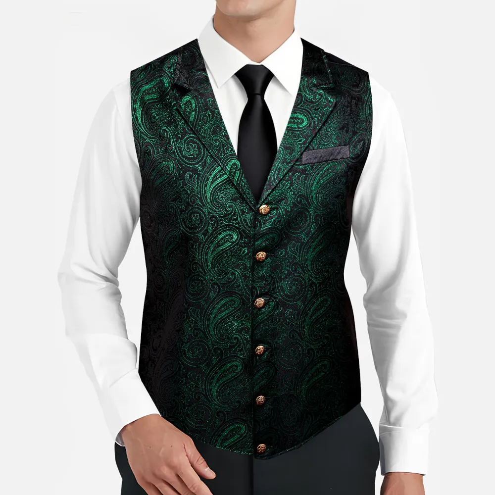 Refined Paisley Dress Vest