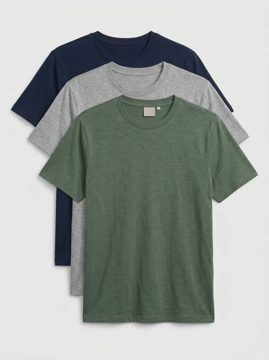 Everyday Crew-Neck Basic Men's Three-Pack Crew Neck T-Shirts