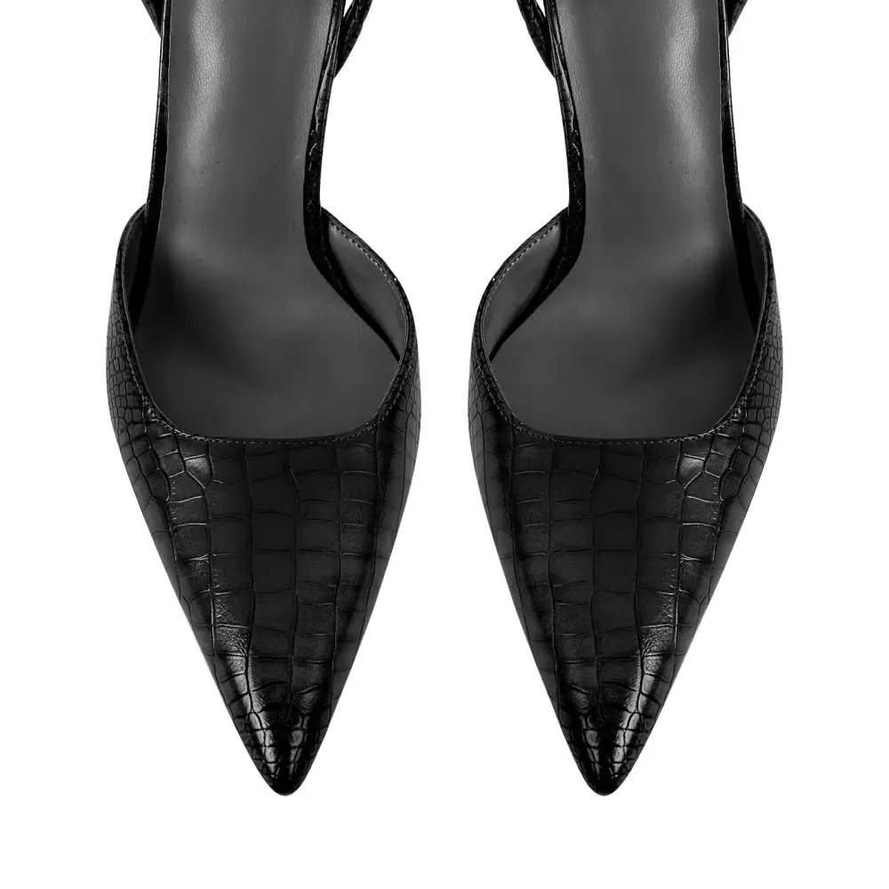 Pointed Toe Stiletto Ankle Strap Pumps