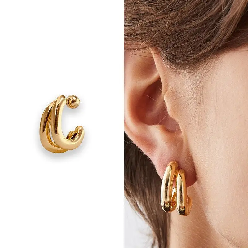 Double Hoop Sculptural arrings