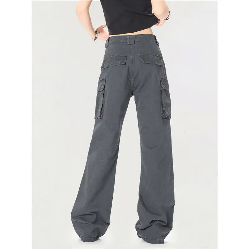 Women's Slim Fit Pleated Multi Pocket Cargo Pants