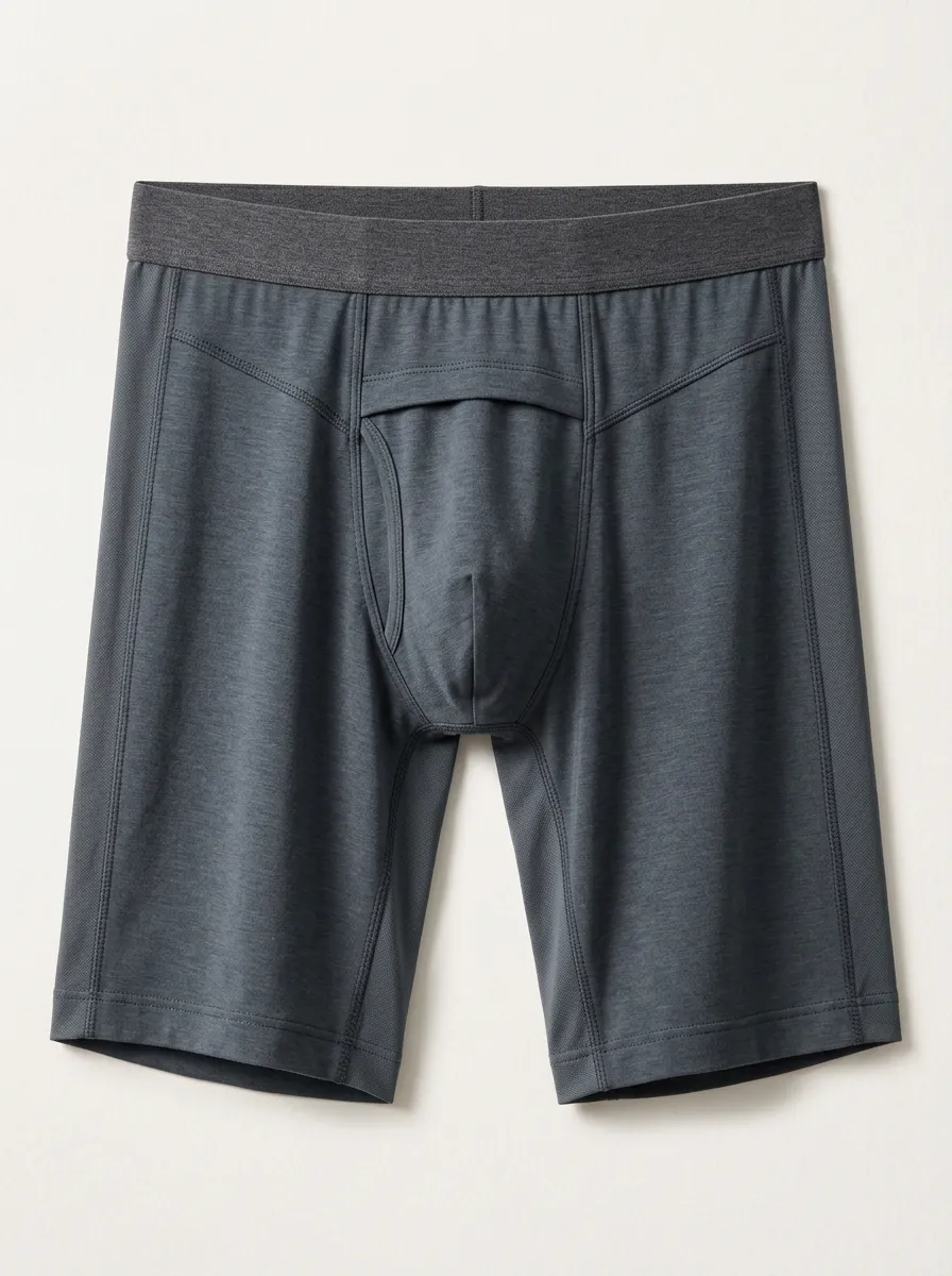 Men's Charcoal Grey Tonal Waistband Athletic Cut Boxer Briefs
