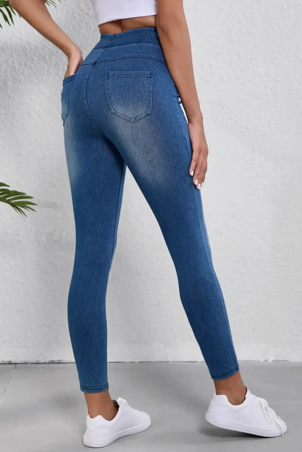 Contoured High Waist Skinny Denim Jeans