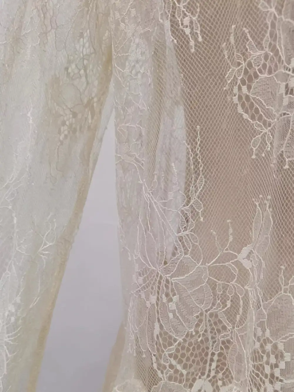 Lace Ruffle Long Sleeve Dress Casual