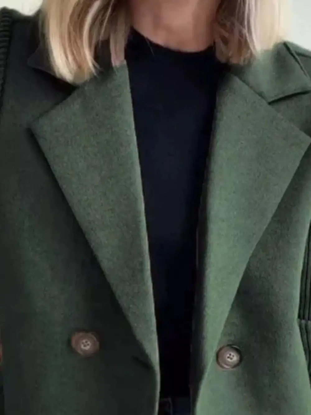 Double-Breasted Knit Blazer