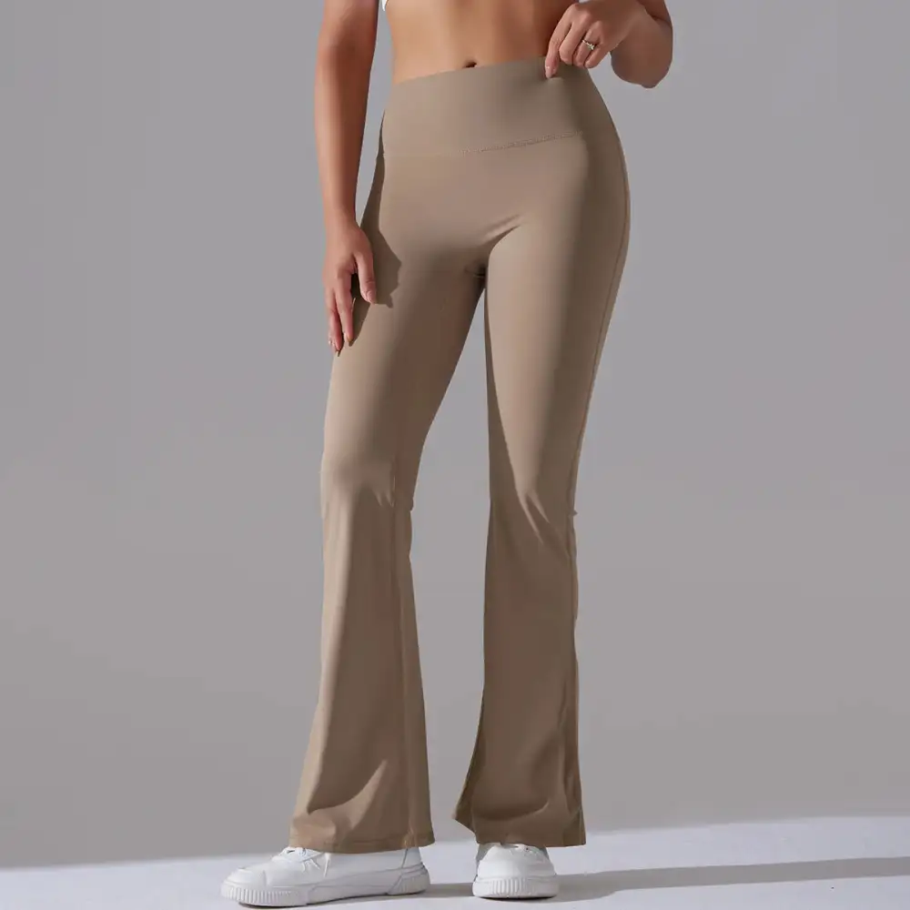 Flare Wide Yoga Pants High Waist Gym Fitness Stretch