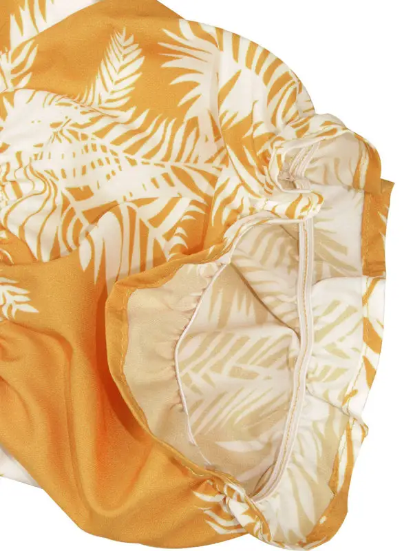 One Neck Lantern Lotus Leaf Short Shorts