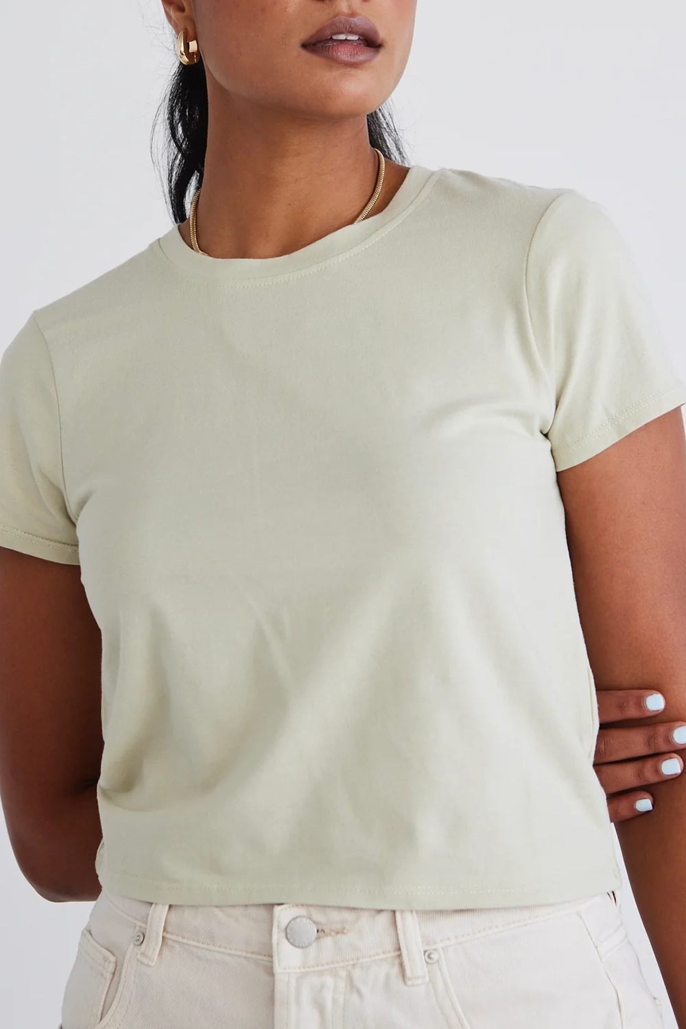 Sage Longer Baby Cotton Tee